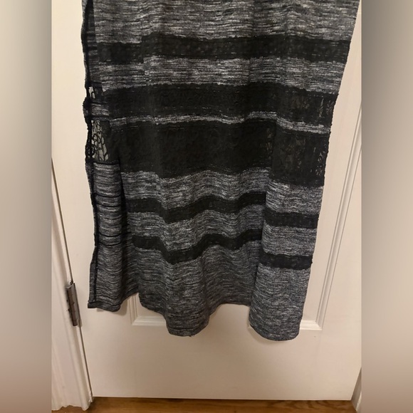 Free People Hazy Daze Grey W/ Black Lace Maxi Dress - Picture 14 of 17